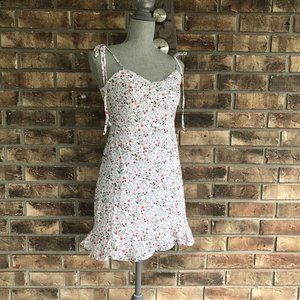 After Market Rayon Blend Floral A-Line Mini Dress